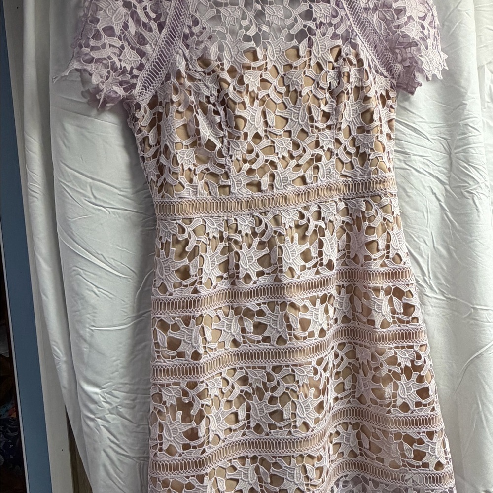 Eliza J Lavender Lace dress short Size 8 Party! Easter!
